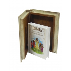 Pudełko ręcznie ozdobione + biblia